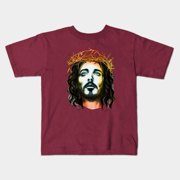 holy face of jesus Kids T-Shirt by vita5511tees